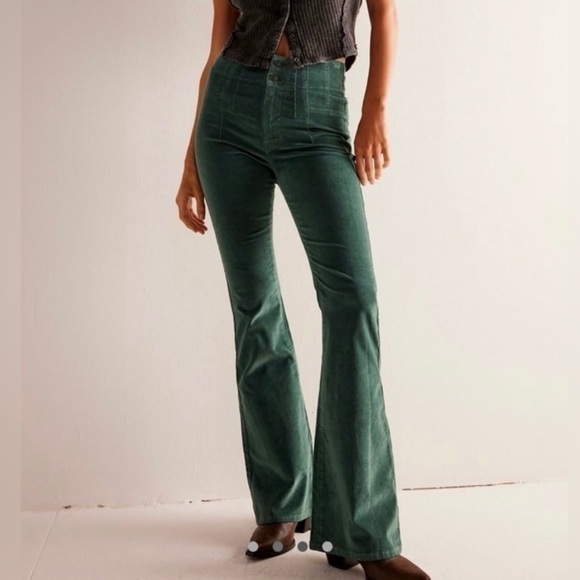 Free People Jayde Cord in Green - Picture 3 of 3